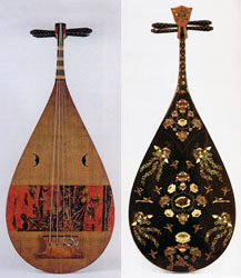 紫檀木画槽琵琶